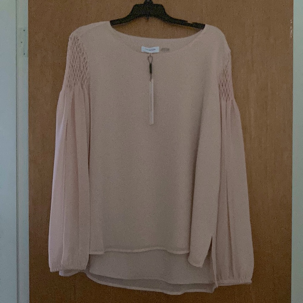 Calvin Klein XL blush colored blouse